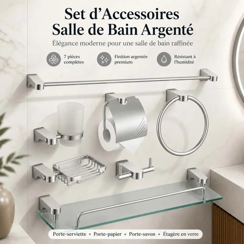 Accessoires Salle de Bain 9 piece