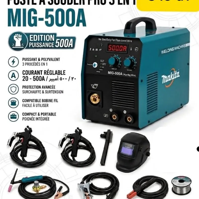 POSTE SOUDURE 500A MAKITA MIG/TIG/MMA
