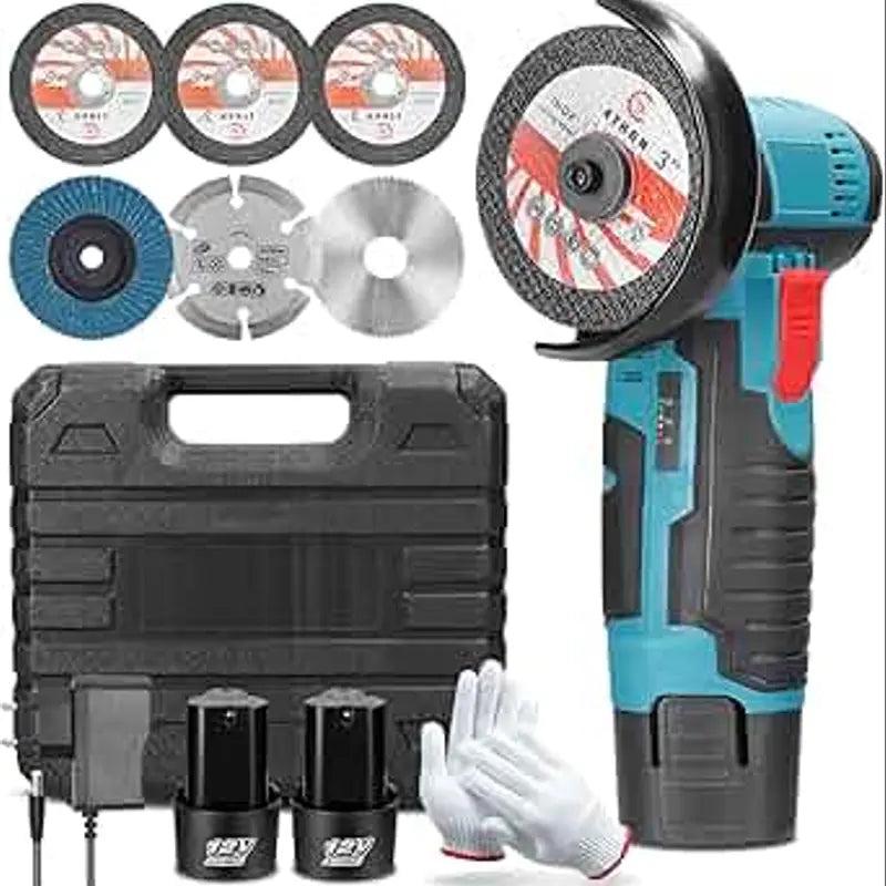 Mini Meule double batteries 12V 1950 RPM AVEC 6 Disques gratuite