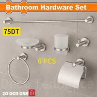 Pack Accessoires Salle de bain 6PCS Noir mat